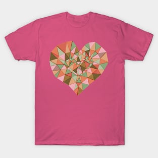 Polygon Geometric Heart T-Shirt